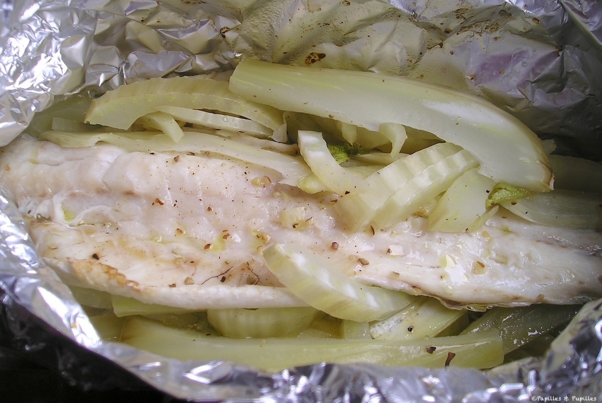 Papillotes de bar au fenouil