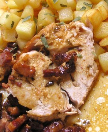 Rôti de dindonneau au vin blanc et à l'estragon