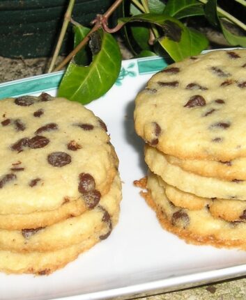 Sablés aux pépites de chocolat et noisettes, sans oeufs