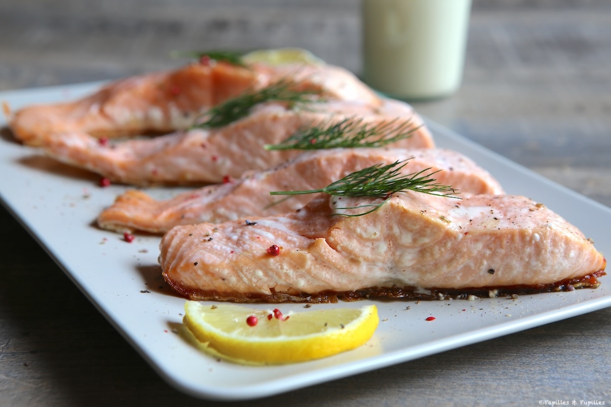Saumon grillé à l'unilatérale
