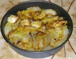 Mettez les endives dans le moule