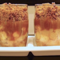 Verrines pommes crumble caramel au beurre salé sans oeufs