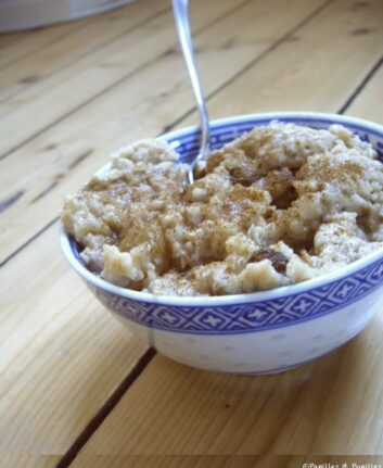 Porridge d'avoine au lait et aux épices douces