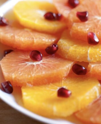 Salade d'oranges et grenades au miel