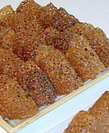 Tuiles dentelles à l'orange sans oeufs
