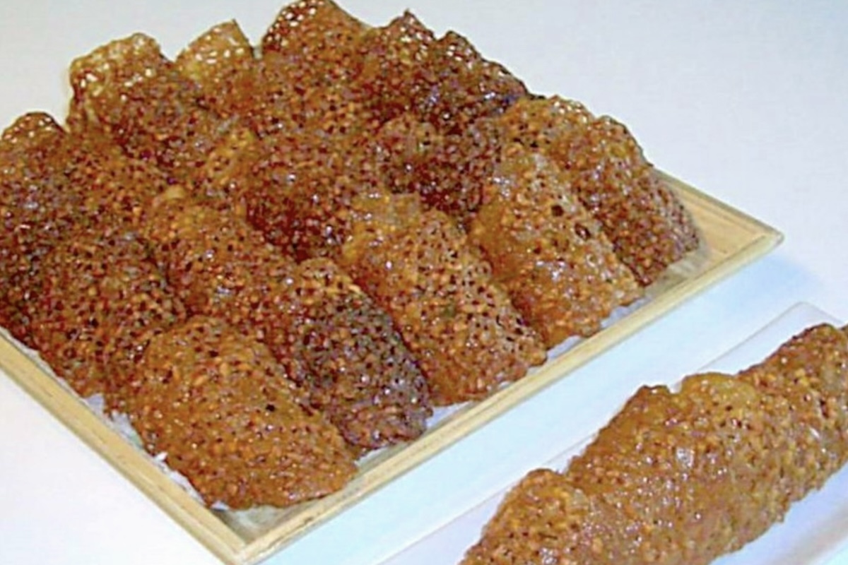 Tuiles dentelles à l'orange sans oeufs