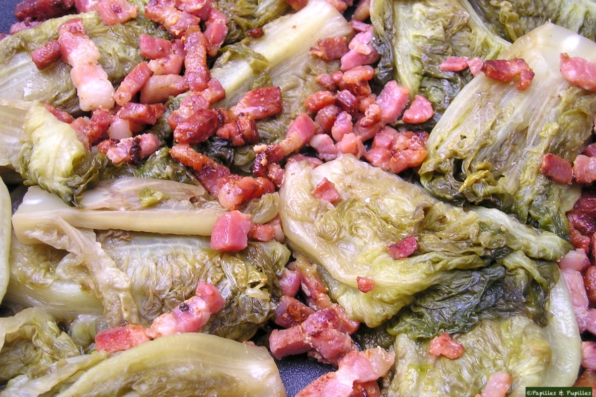 Poêlée de sucrines aux petits lardons