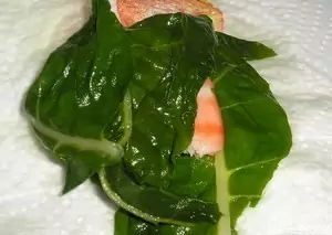 Enveloppez les crevettes