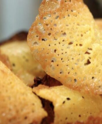 Tuiles au gingembre et écorces d’oranges sans oeufs