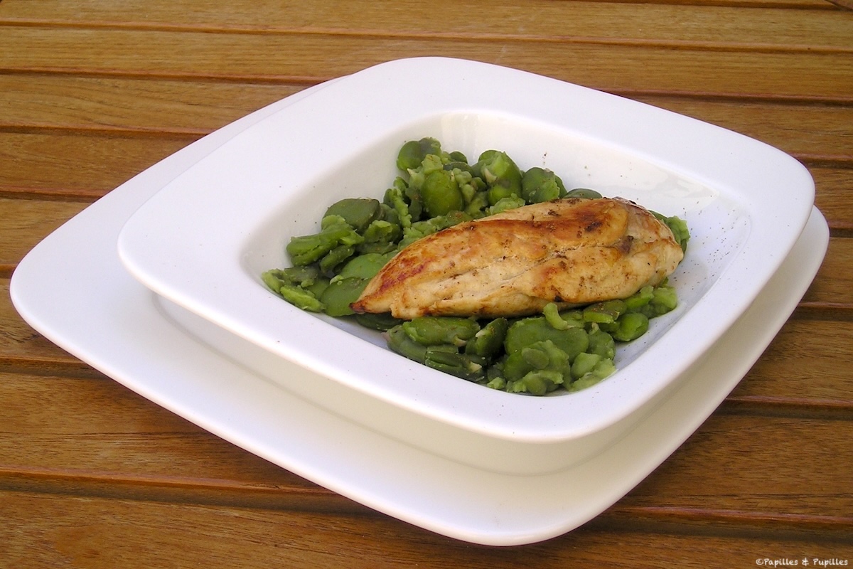 Escalopes de poulet aux fèves et au garam massala