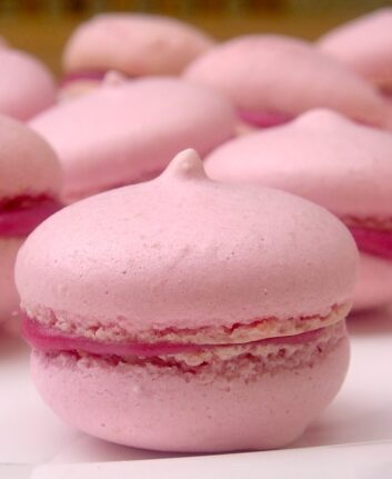 Macarons framboises chocolat blanc