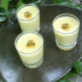 Pannacotta passion et coulis de framboises, sans gluten