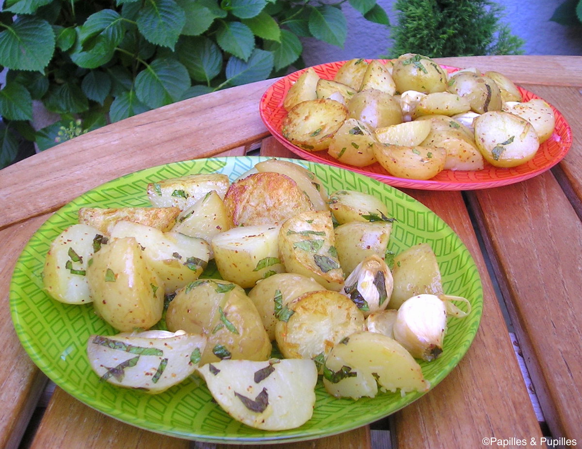Pommes de terre à l'huile d'olive, à l'ail et au citron