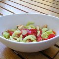 Salade de tomates et concombre, vinaigrette au Melfor