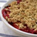 Crumble aux abricots et aux framboises sans oeufs