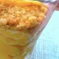 Verrines de mangues façon crumble sans oeufs