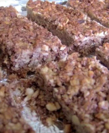 Flapjacks au chocolat et aux framboises sans oeufs