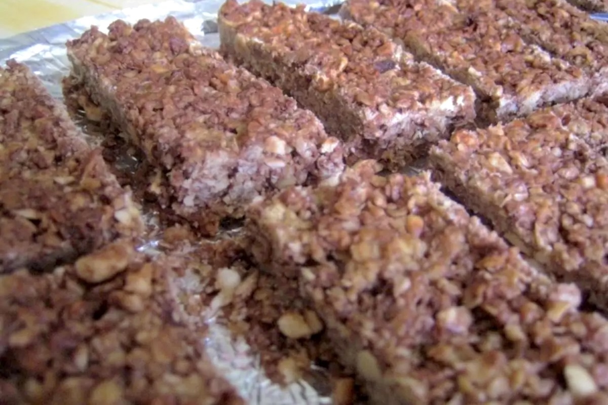 Flapjacks au chocolat et aux framboises sans oeufs