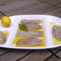Sardines fraîches marinées à l'ail et au citron