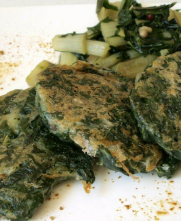 Galettes aux blettes et au sarrasin, sans oeufs sans gluten