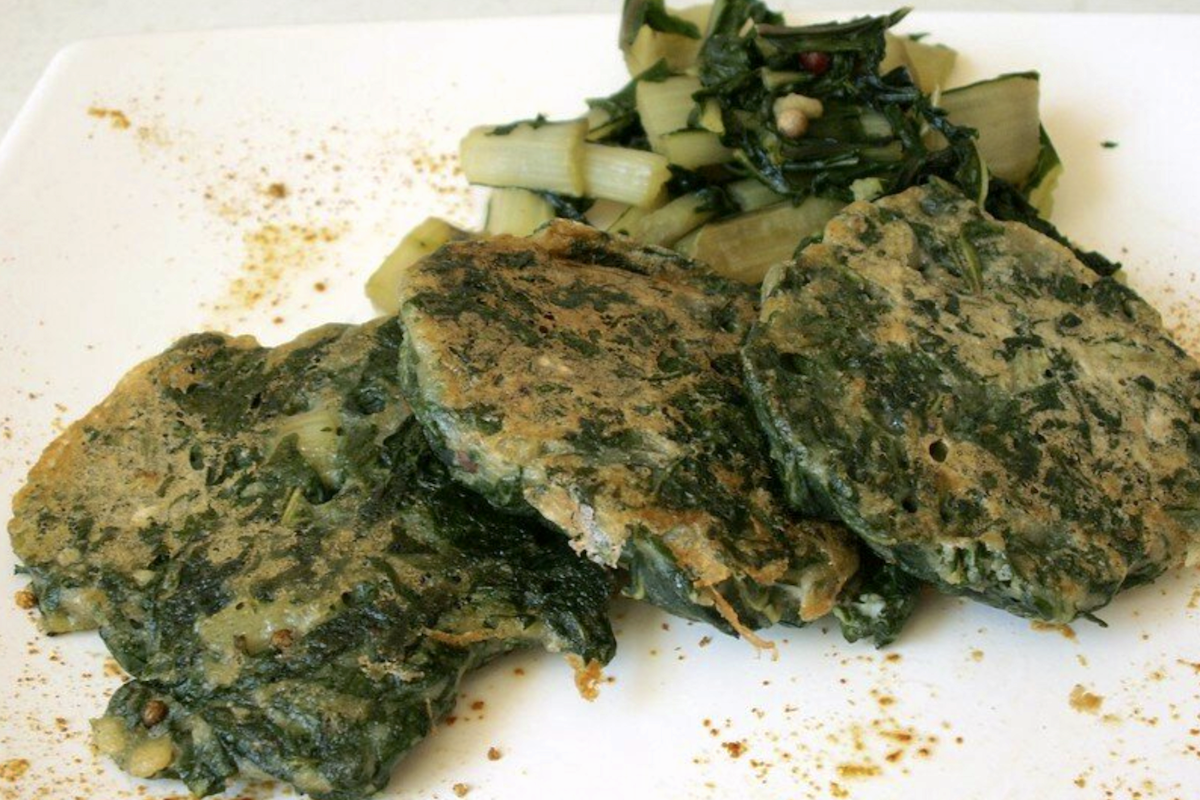 Galettes aux blettes et au sarrasin, sans oeufs sans gluten