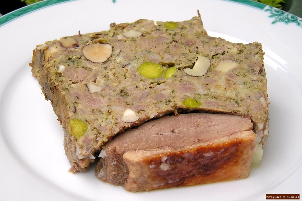 Tranche de terrine de canard