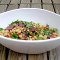 Salade de haricots blancs au magret séché