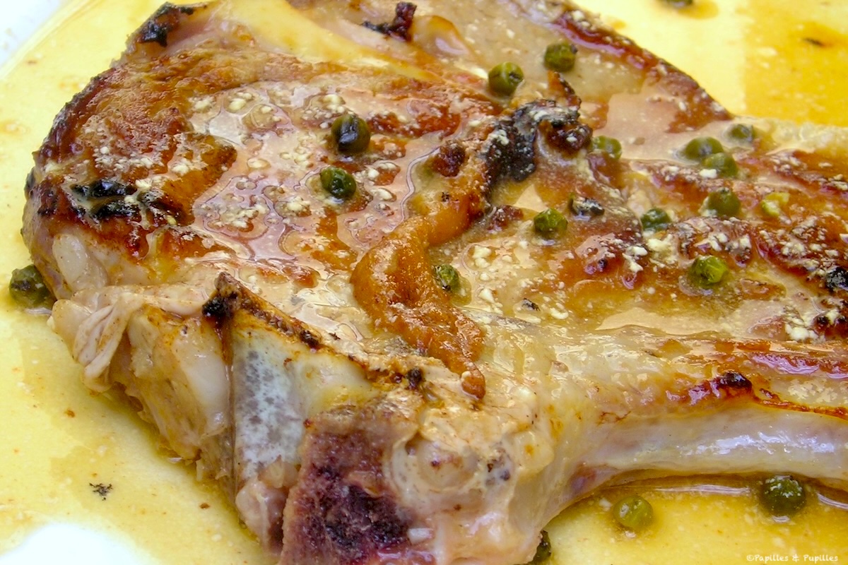 Côtes de veau au poivre vert