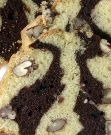 Cake marbré au noix de pécan sans lait sans gluten