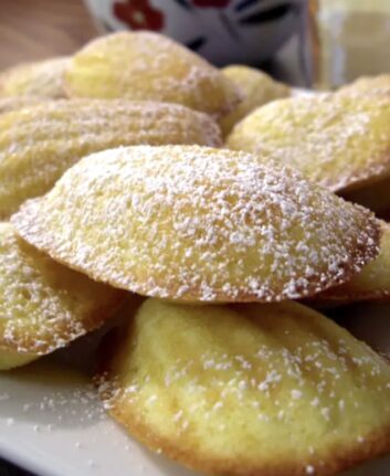Madeleines au miel de romarin sans lait sans gluten