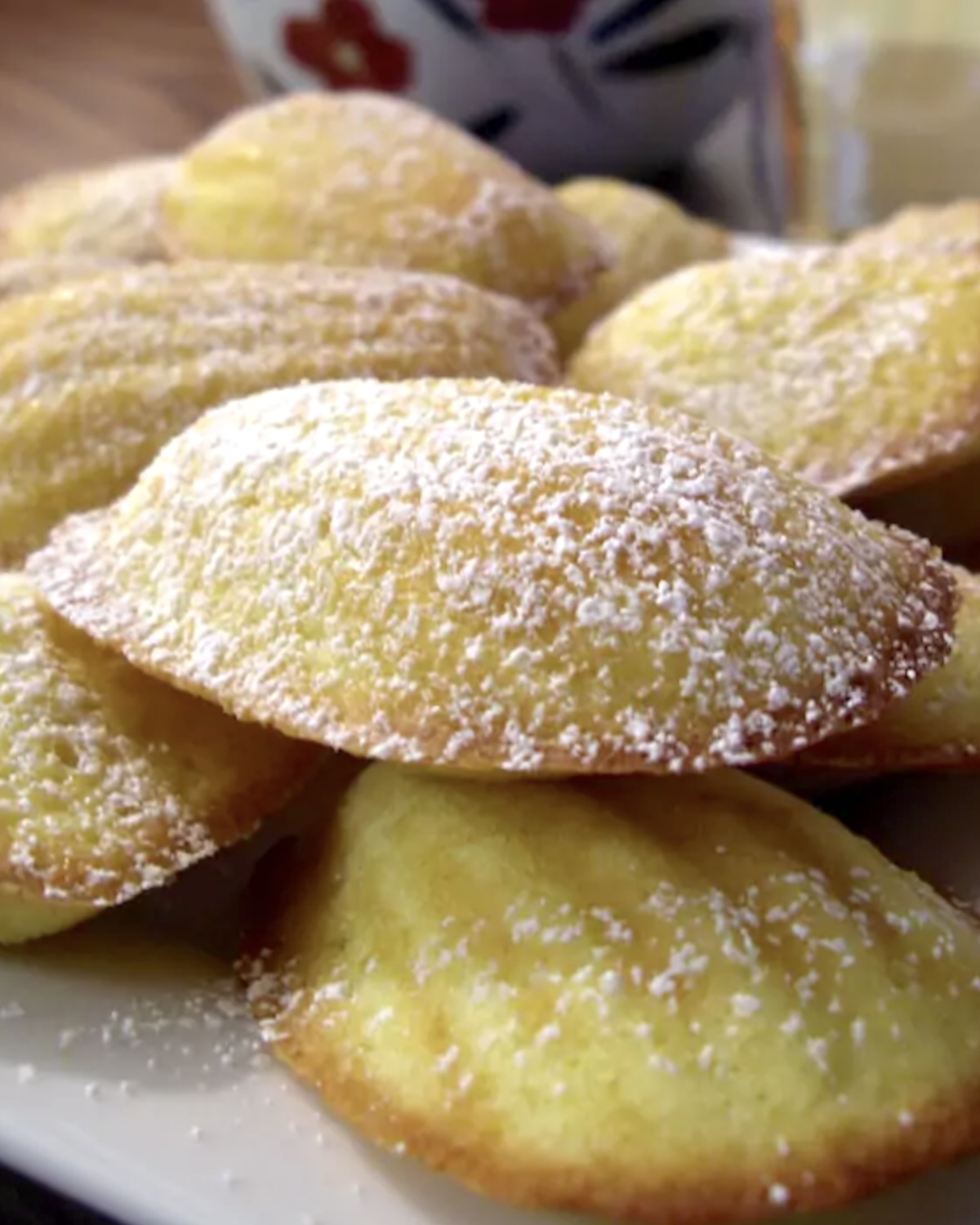 Madeleines au miel de romarin sans lait sans gluten