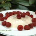 Panacotta vanille framboises sans oeufs sans gluten