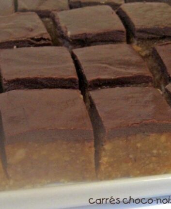 Carrés choco noisette sans oeufs