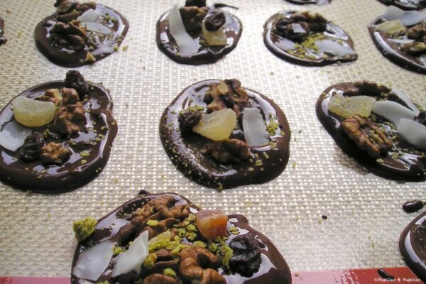 Mendiants avant refroidissement