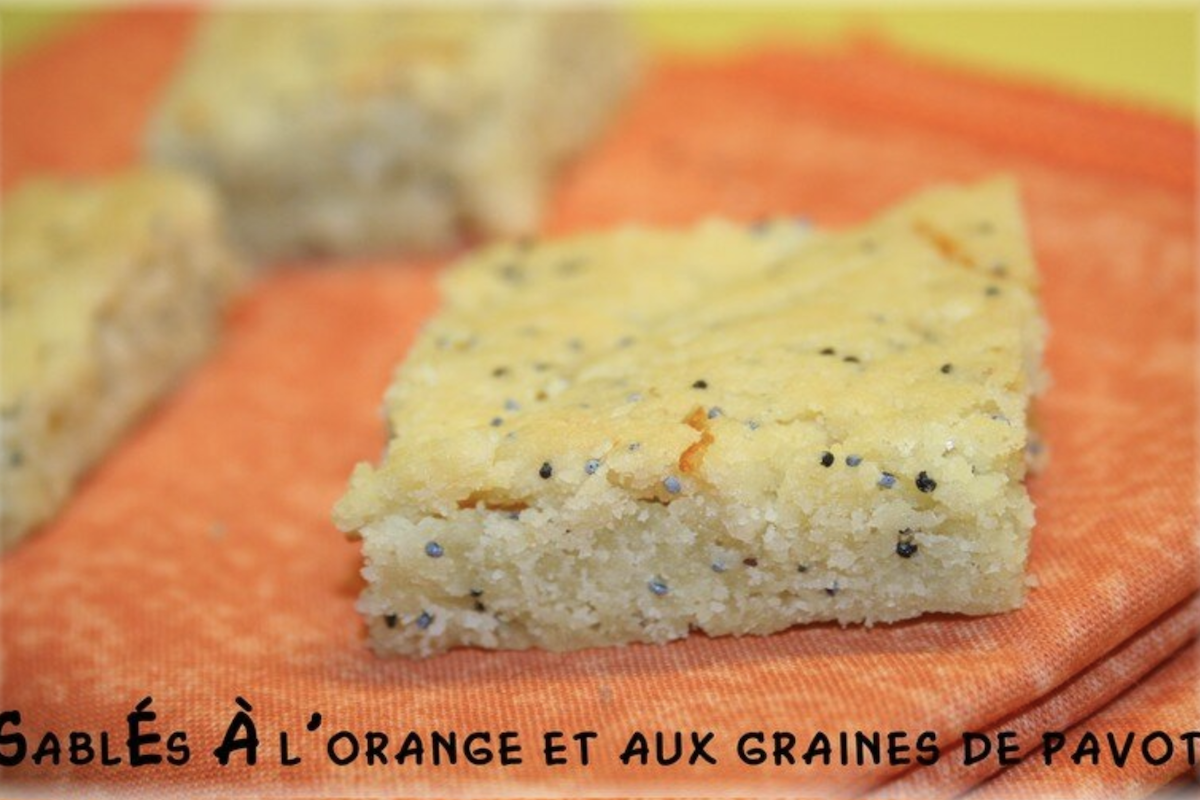 Sablés à l'orange et aux graines de pavot