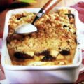 Crumble aux pommes et aux pruneaux sans oeufs