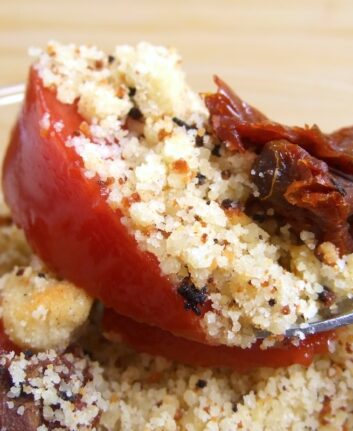 Crumble de tomates à l'agar agar