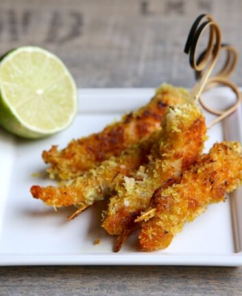 Gambas poêlées à la noix de coco