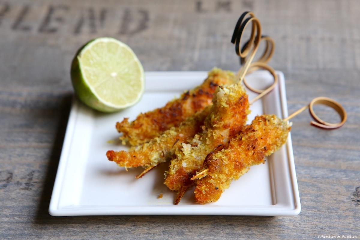 Gambas poêlées à la noix de coco