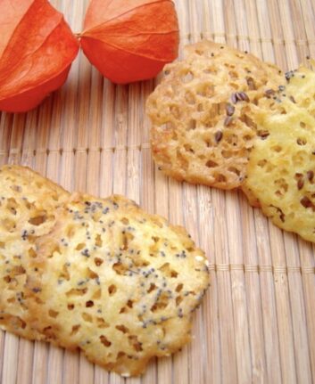 Tuiles à l'orange et aux petites graines sans oeufs