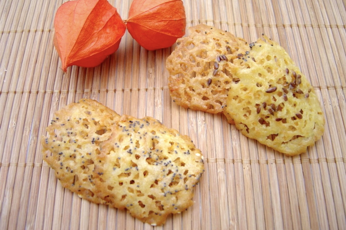 Tuiles à l'orange et aux petites graines sans oeufs