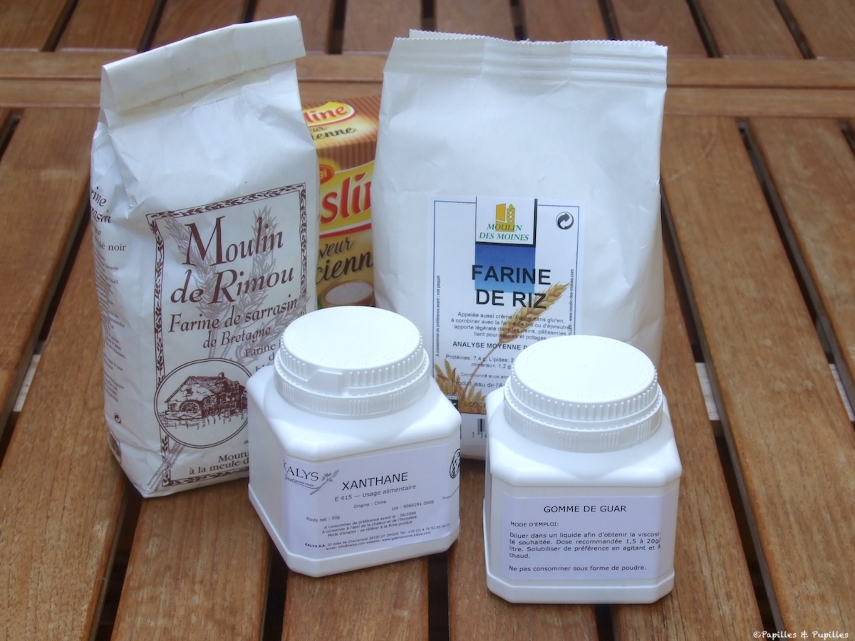 Ingrédients pour pain sans gluten