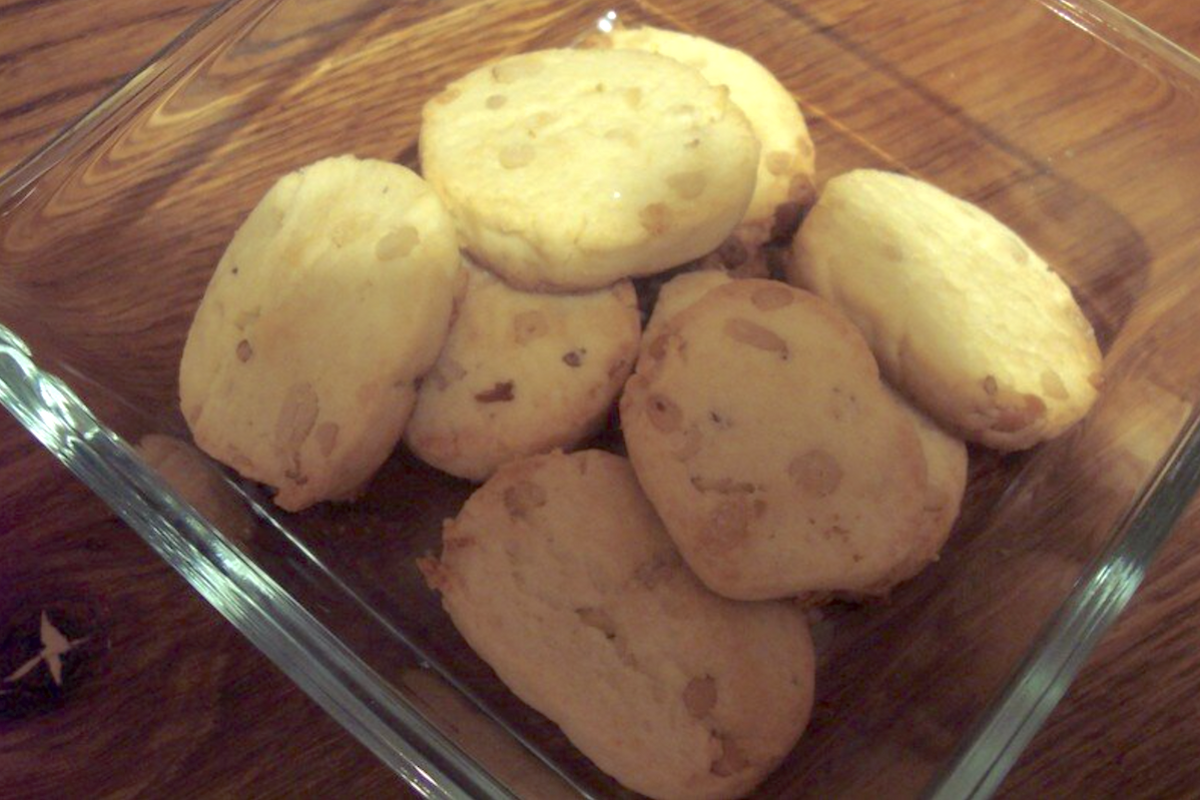 Sablés aux pignons de pins sans oeufs