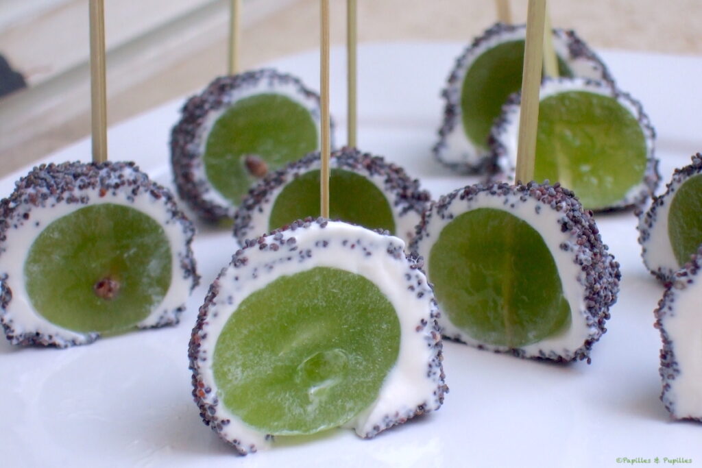 Bouchées chèvre raisin