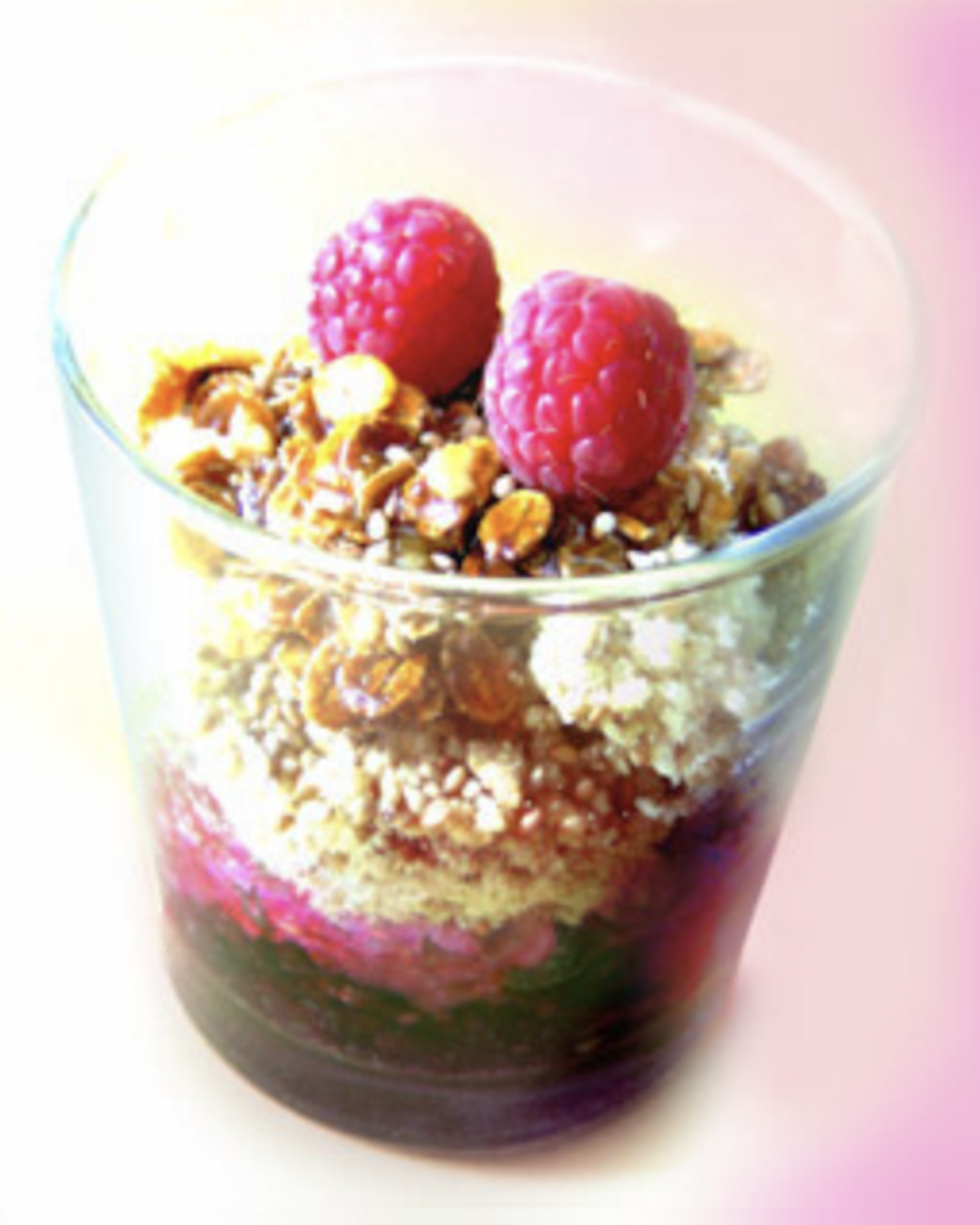 Crumble rouge caramélisé aux céréales sans oeufs