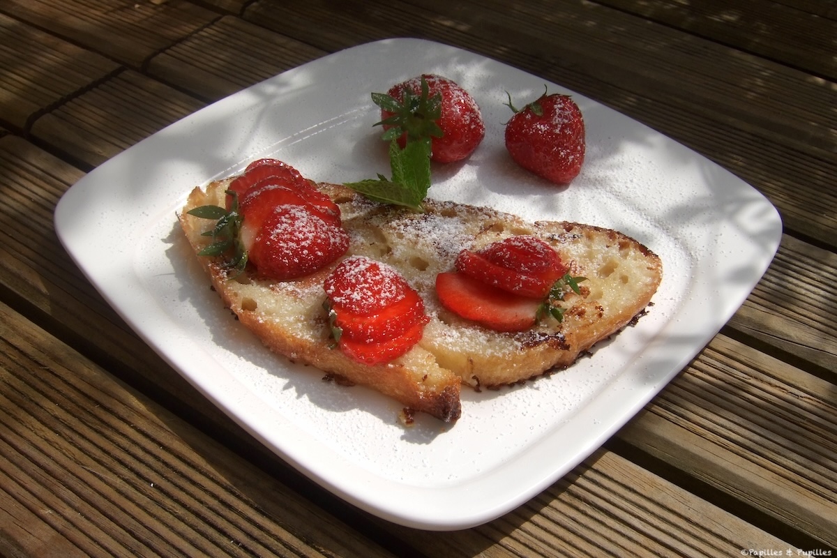 Pain perdu aux fraises