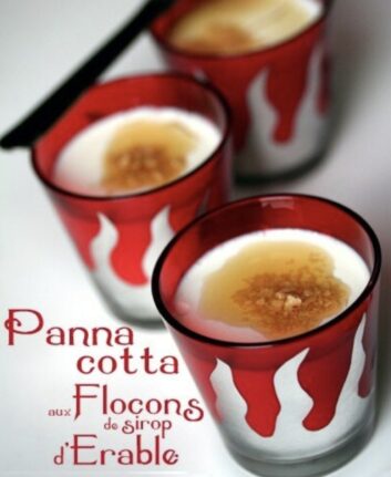 Pannacotta au sirop d'érable sans oeufs sans gluten