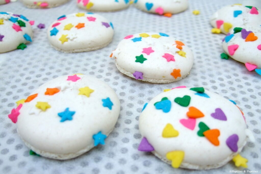 Macarons après cuisson