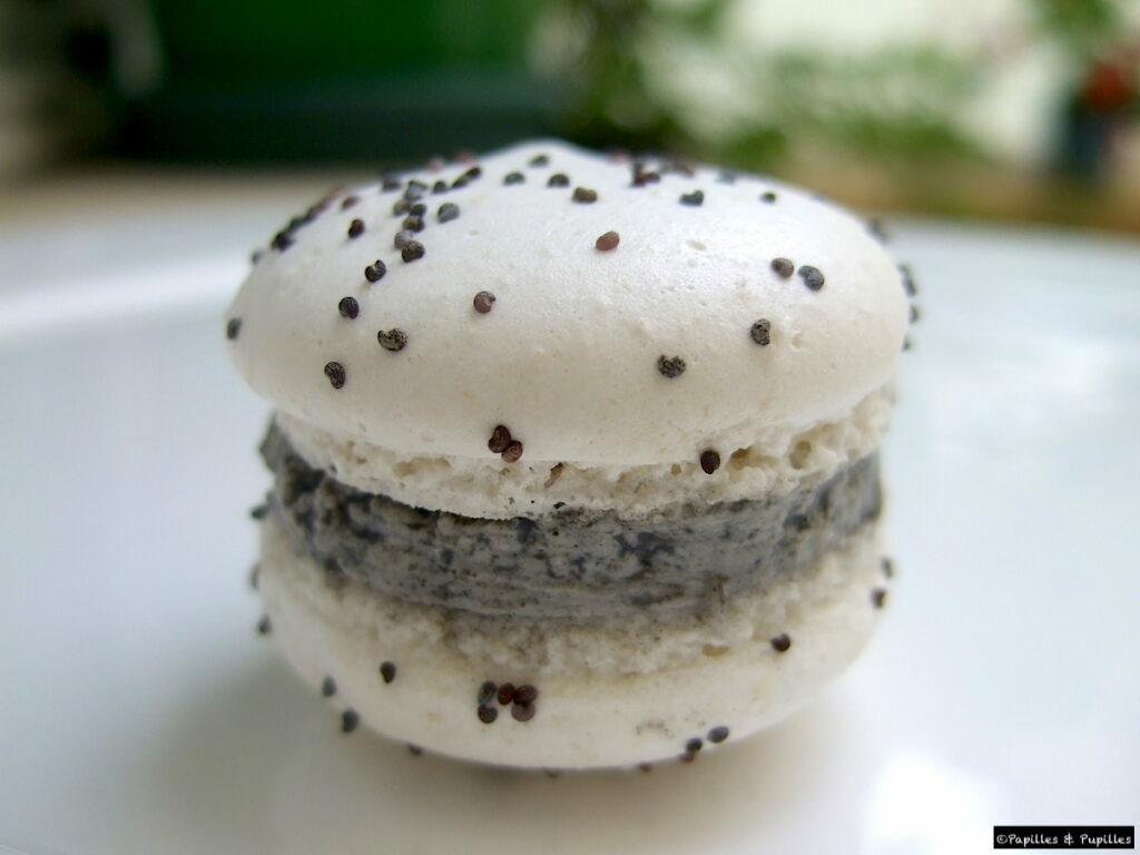Macarons sésame noir