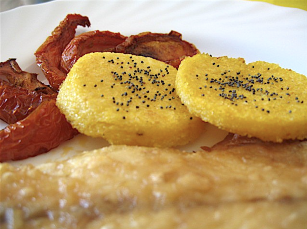 Galette de polenta sans oeufs sans lait sans gluten